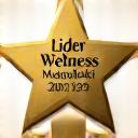 Wyróżnienie 'Lider Wellness Małopolski', symbolizujące prestiżową nagrodę.