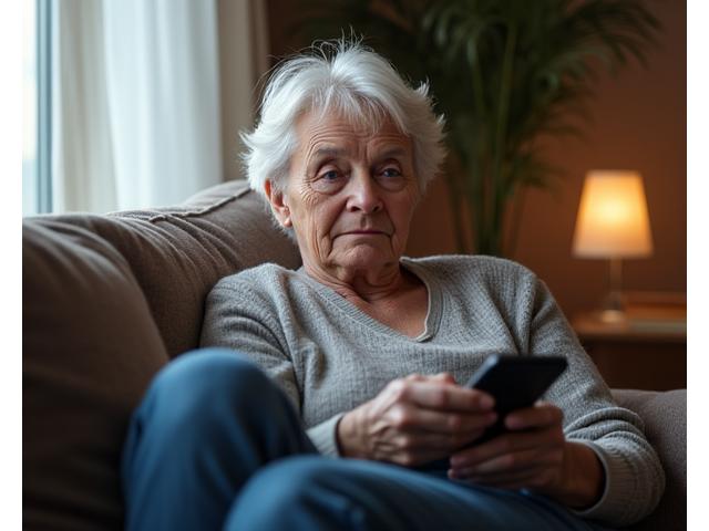 Ewa przed transformacją: siedząca przy biurku, zgnębiona